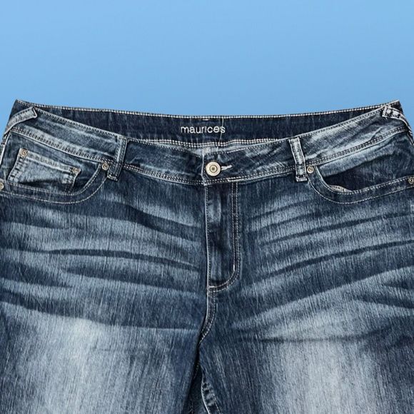 Plus Size Maurices Medium Wash High Rise Jeans Size 22 Long 40x32 #41 - Picture 2 of 5